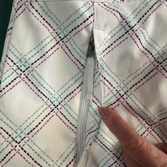 Columbia Omni Tech White/Teal Hooded Puffer Jacket,  Girls Medium - Picture 9 of 16